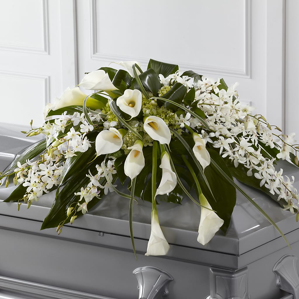 Angel Wings Casket Spray – Joyce Florist Of Dallas Inc, Dallas TX