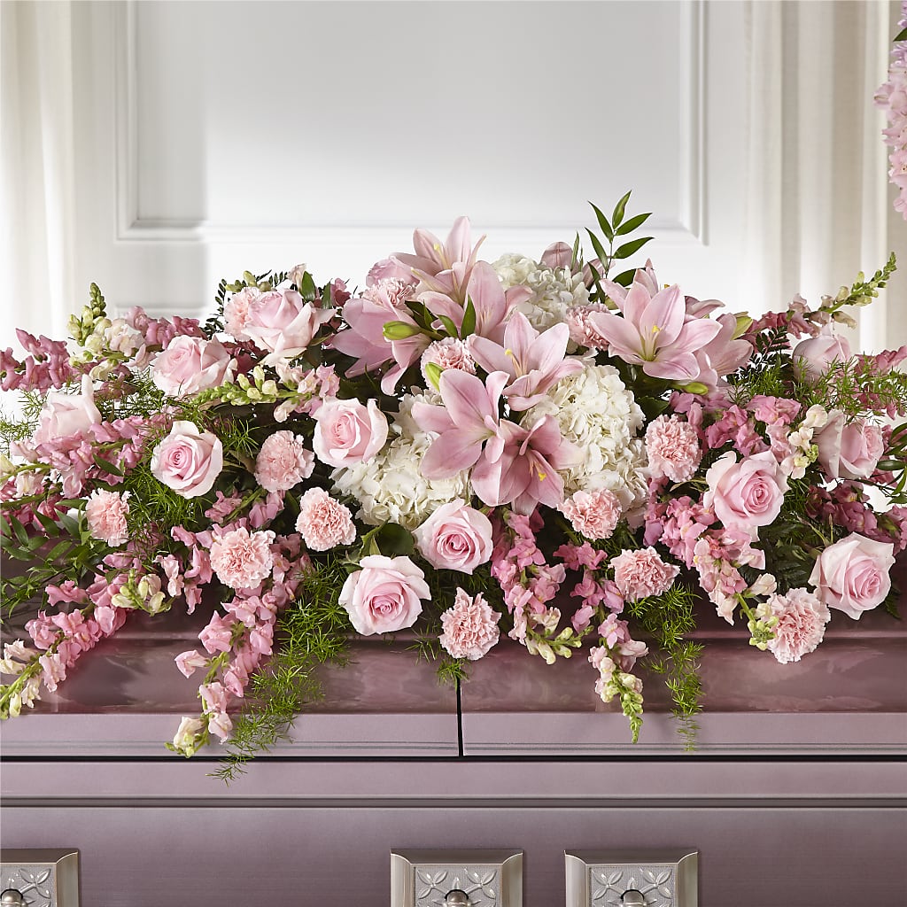 Life & Remembrance Casket Spray – Joyce Florist Of Dallas Inc, Dallas TX