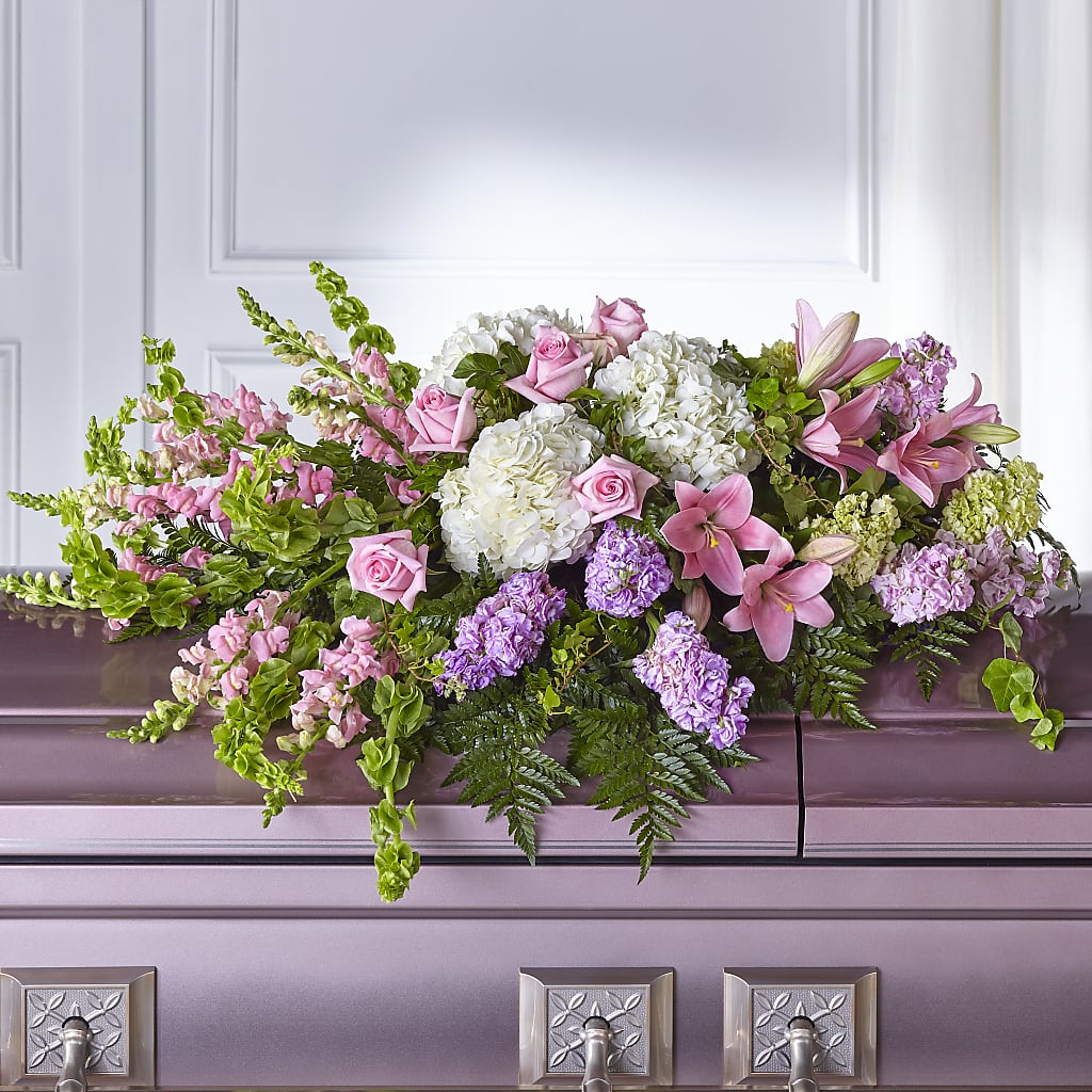 Life's Gratitude Casket Spray – Joyce Florist Of Dallas Inc, Dallas TX