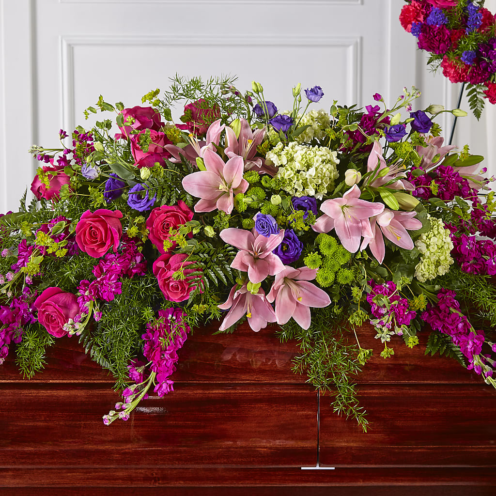 Radiant Tribute Casket Spray – Joyce Florist Of Dallas Inc, Dallas TX