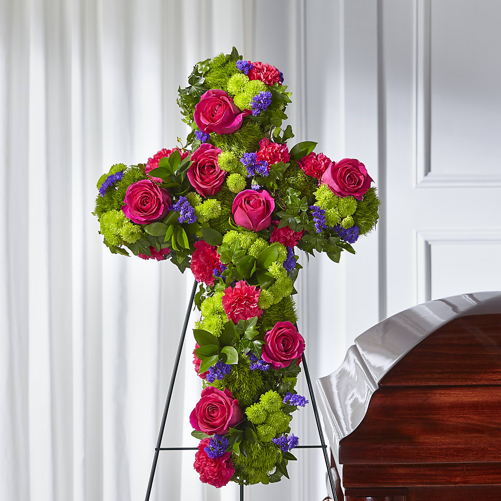 Tribute Rose Floral Cross – Joyce Florist Of Dallas Inc, Dallas TX
