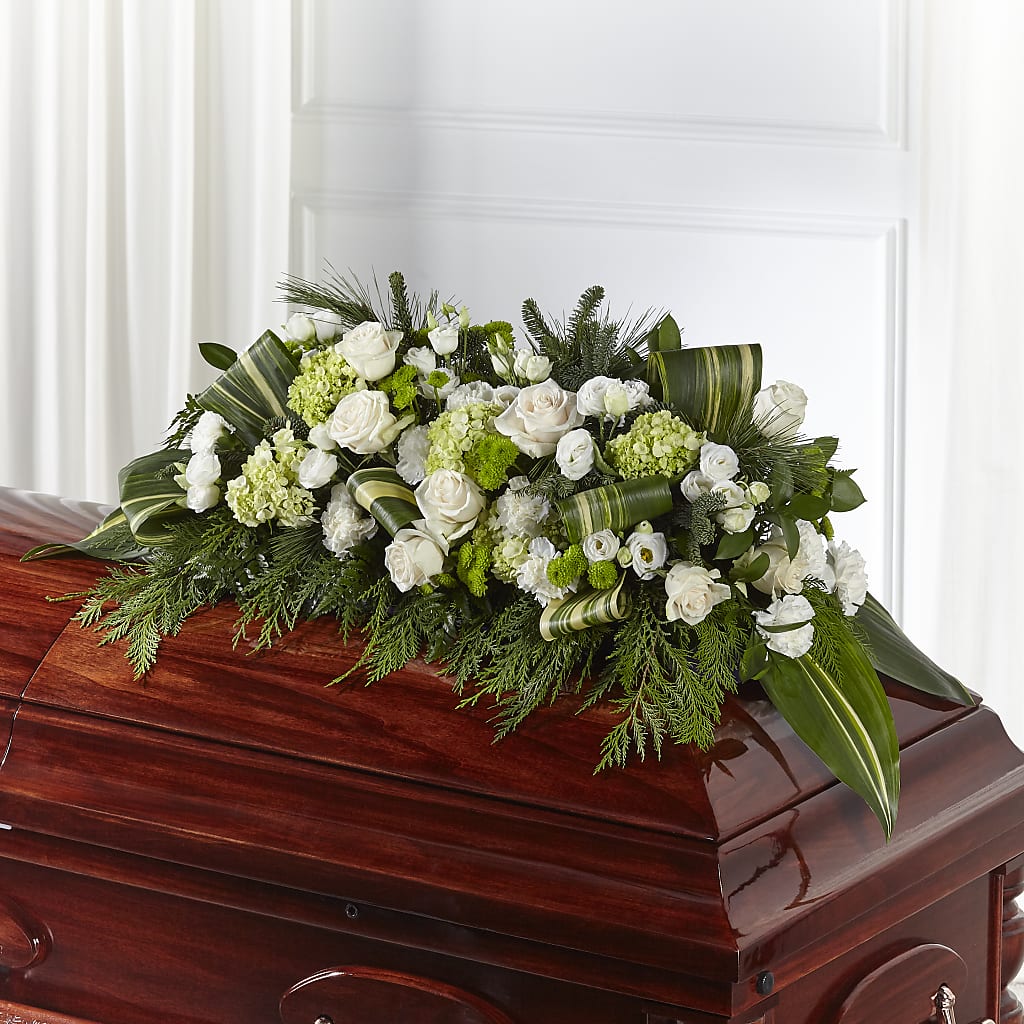 Hopeful Gesture Casket Spray – Joyce Florist Of Dallas Inc, Dallas TX