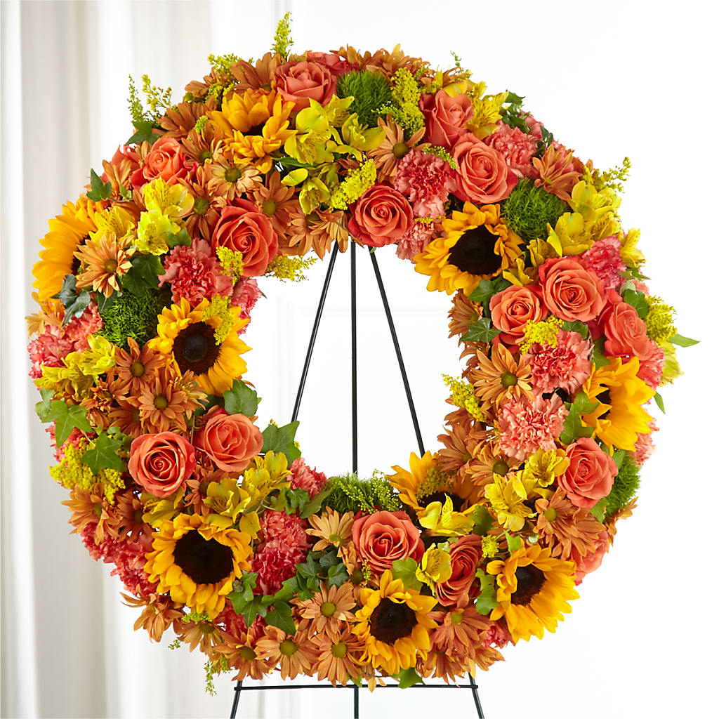 Autumnal Memories Wreath (Standard) – Joyce Florist Of Dallas Inc, Dallas TX