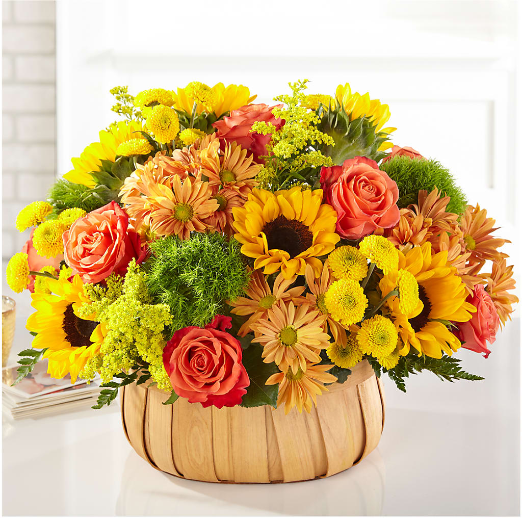 Harvest Sunflower Basket – Joyce Florist Of Dallas Inc, Dallas TX