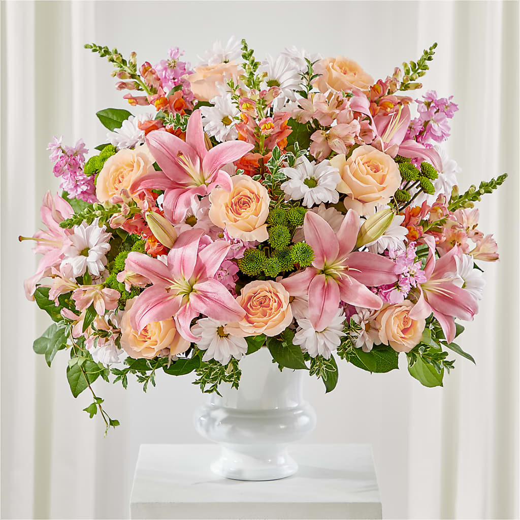 Heartfelt Gesture Urn Arrangement – Joyce Florist Of Dallas Inc, Dallas TX