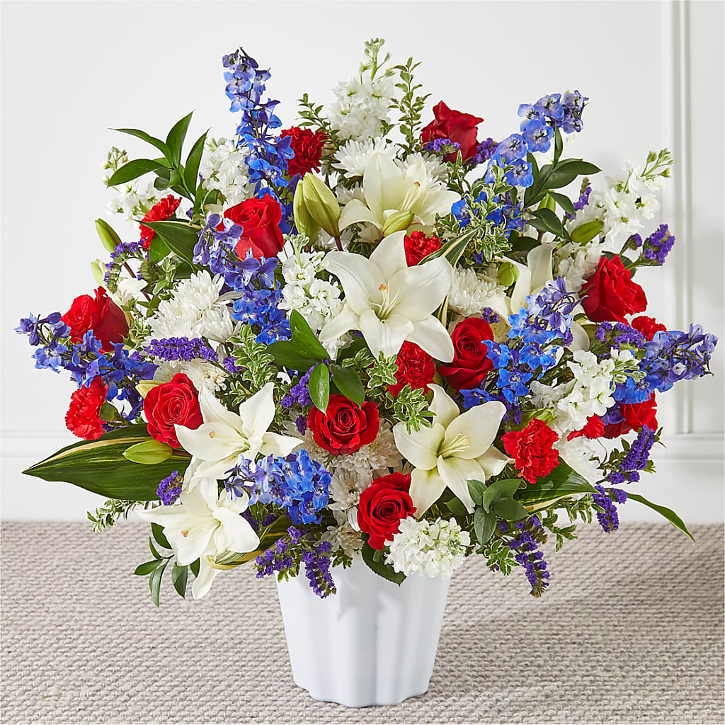 Consoled Floor Basket – Joyce Florist Of Dallas Inc, Dallas TX