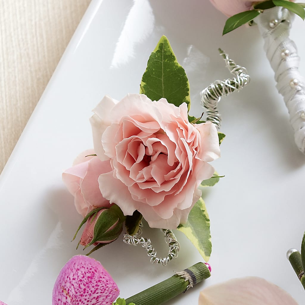 Pink Spray Rose Boutonniere – Joyce Florist Of Dallas Inc, Dallas TX