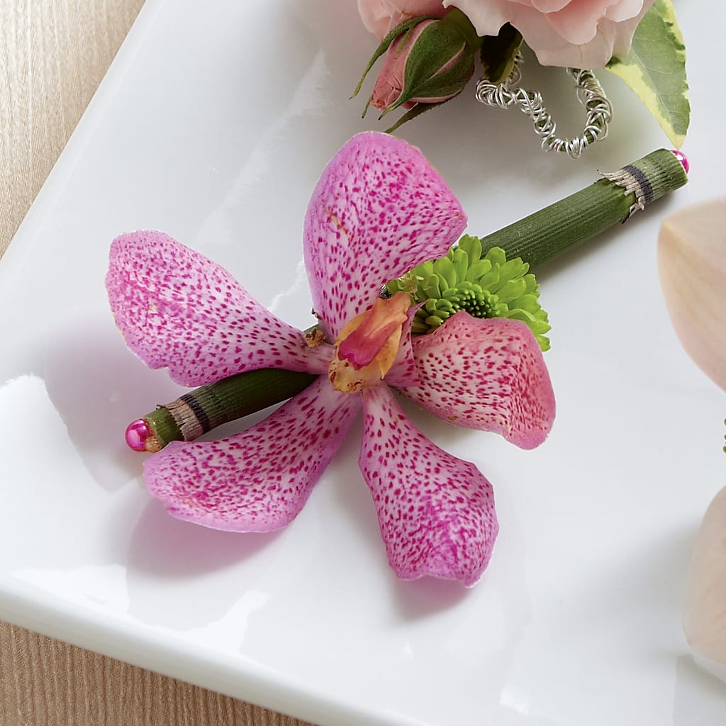 Pink Mokara Boutonniere – Joyce Florist Of Dallas Inc, Dallas TX