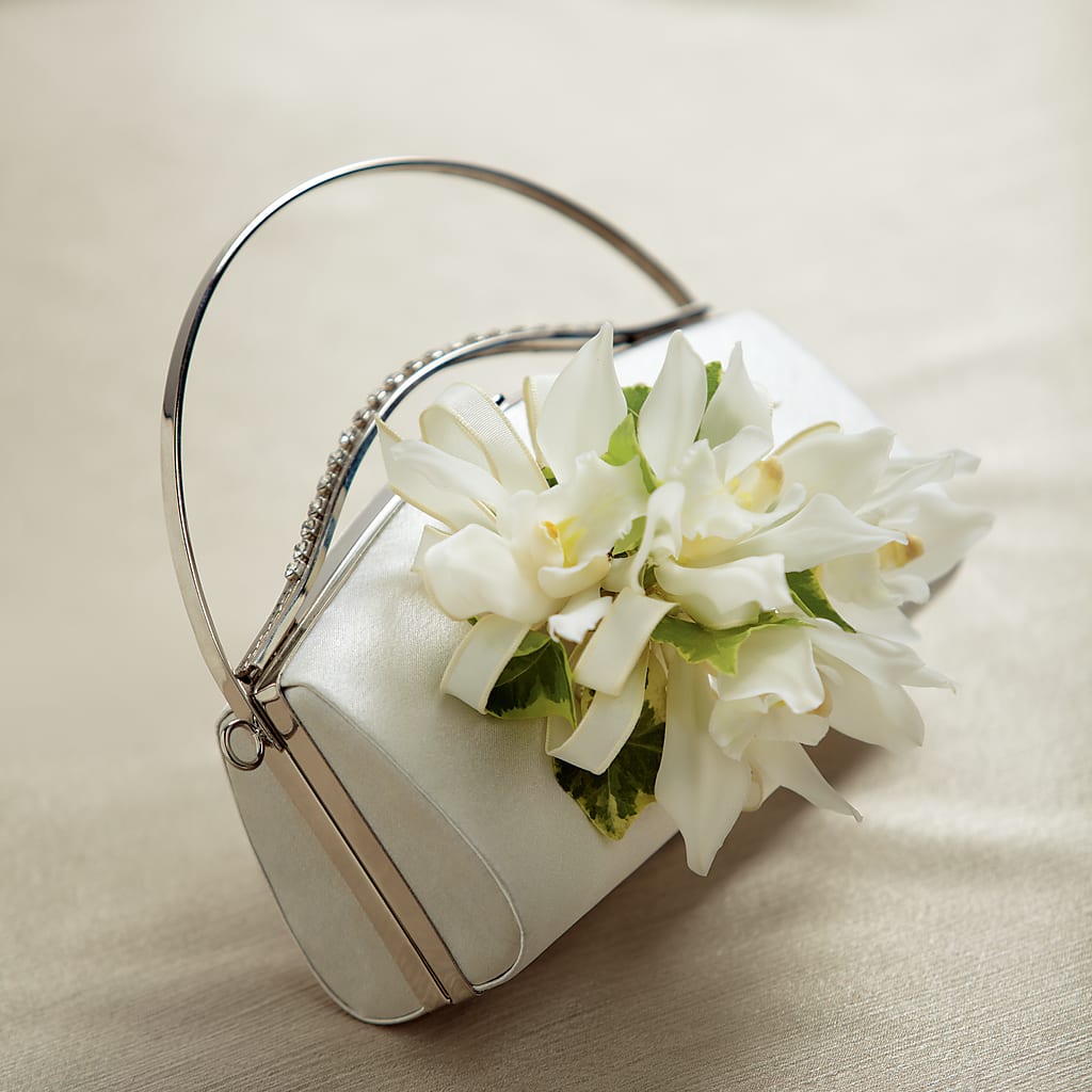 White Purse Decor – Joyce Florist Of Dallas Inc, Dallas TX