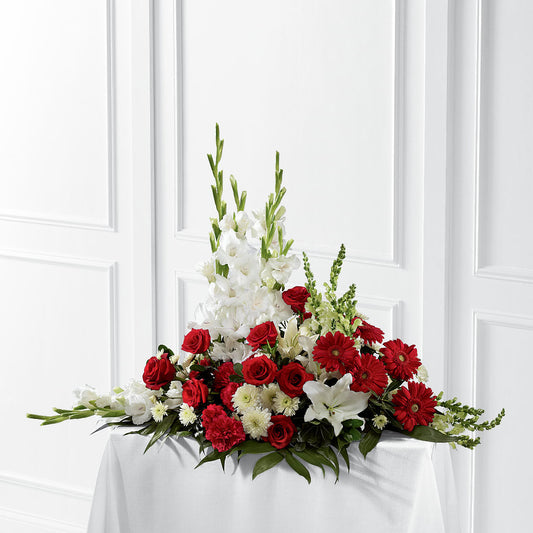 Crimson & White Arrangement –  Joyce Florist Of Dallas Inc, Dallas TX