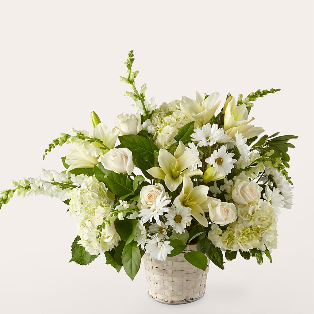 Ivory Elegance Floral Basket –  Joyce Florist Of Dallas Inc, Dallas TX