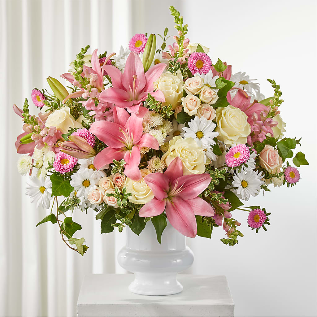 Empathetic Blooms Urn Arrangement –  Joyce Florist Of Dallas Inc, Dallas TX