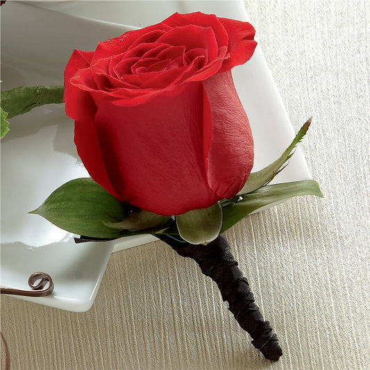 Red Rose Boutonniere –  Joyce Florist Of Dallas Inc, Dallas TX